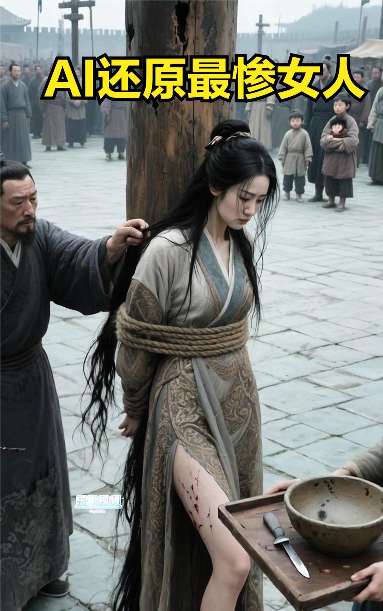 史上最惨女人戚夫人。乐哥视频。·一、宫刑：割性器。·二、割鼻(劓刑)。·