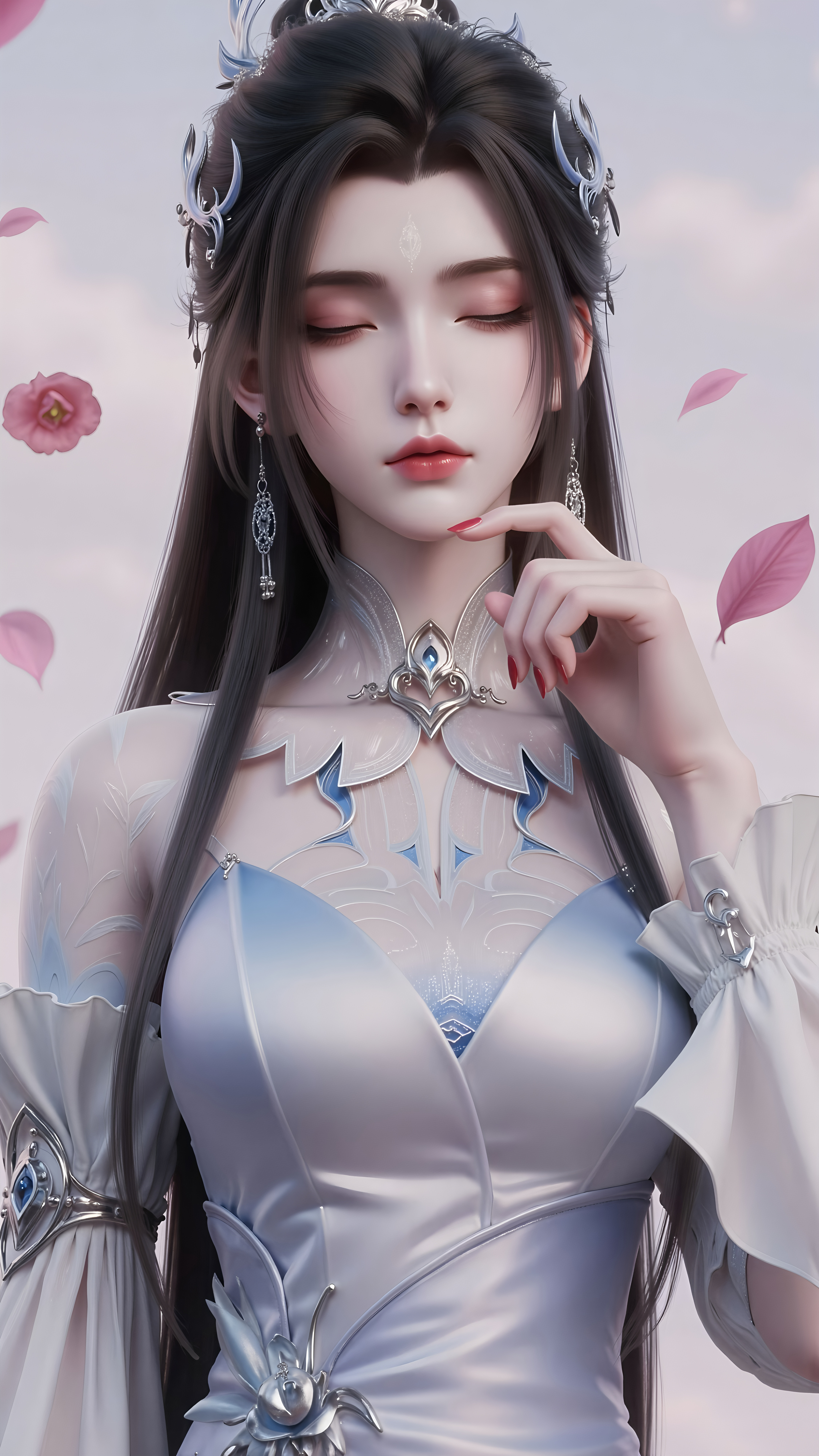 《诛仙》陆雪琪AI绘画壁纸：此去山川皆入眼，载情万里赴青云！