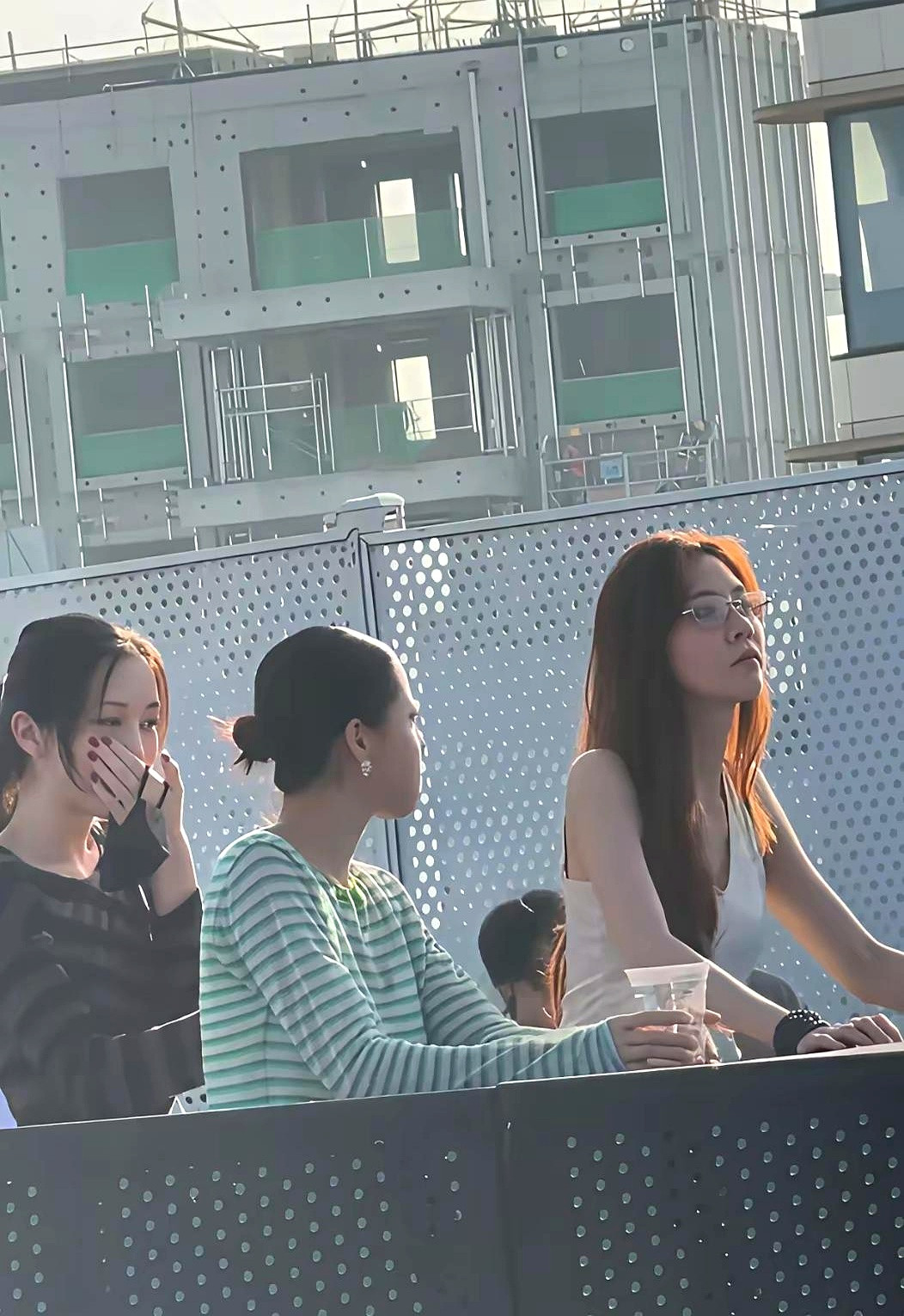 有网友在音乐节偶遇王菲带着李嫣来看窦靖童演出，身边还站着宋妍霏，几个人在台下有说有笑，相处得跟闺蜜一