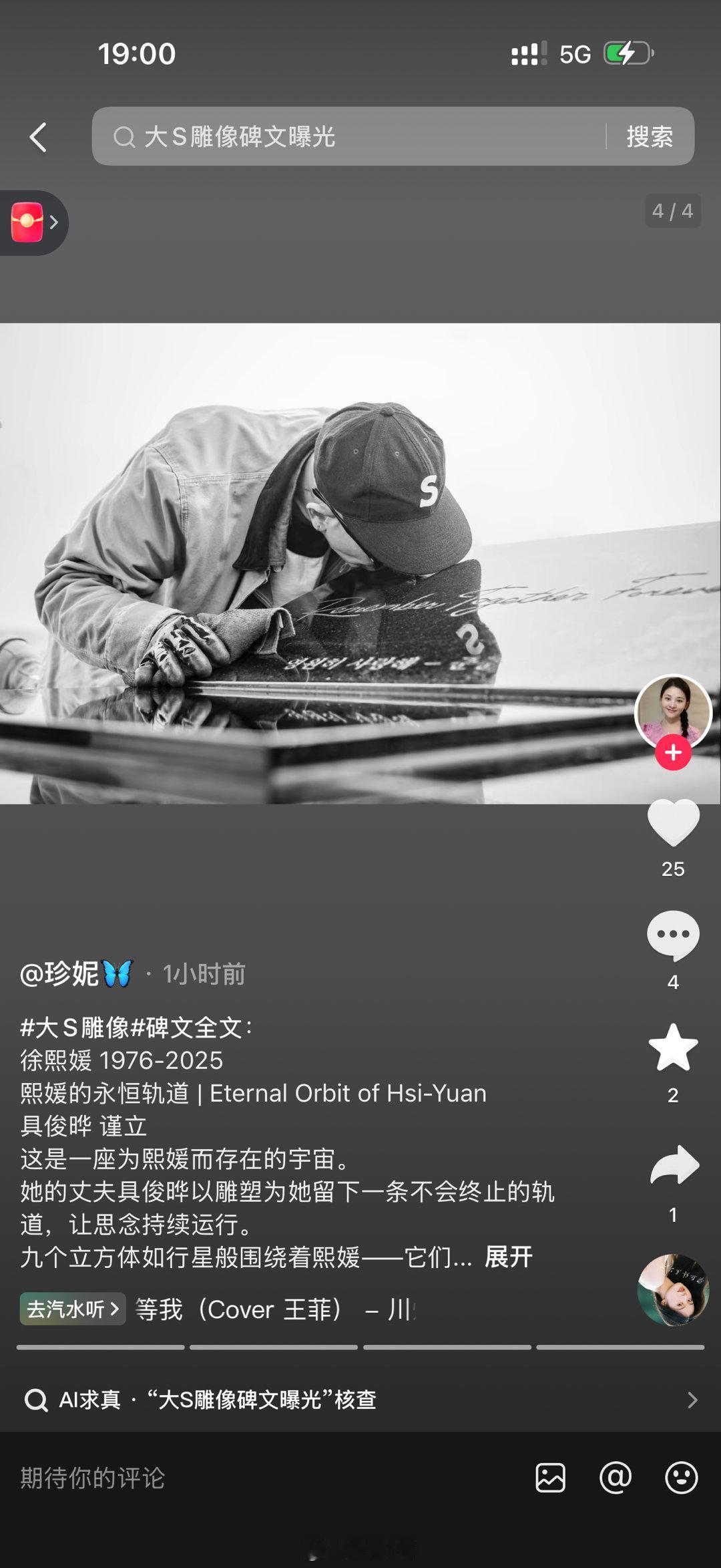 在高铁上看到大s的雕像塑成直接爆哭最好的大s真正的真善美