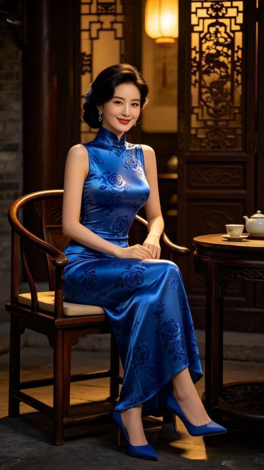 茶桌旁的美妇。高雅气质美女美女壁纸