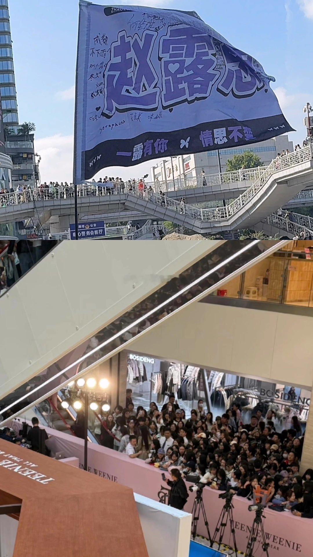 赵露思活动人气好高，真好多人啊​​​