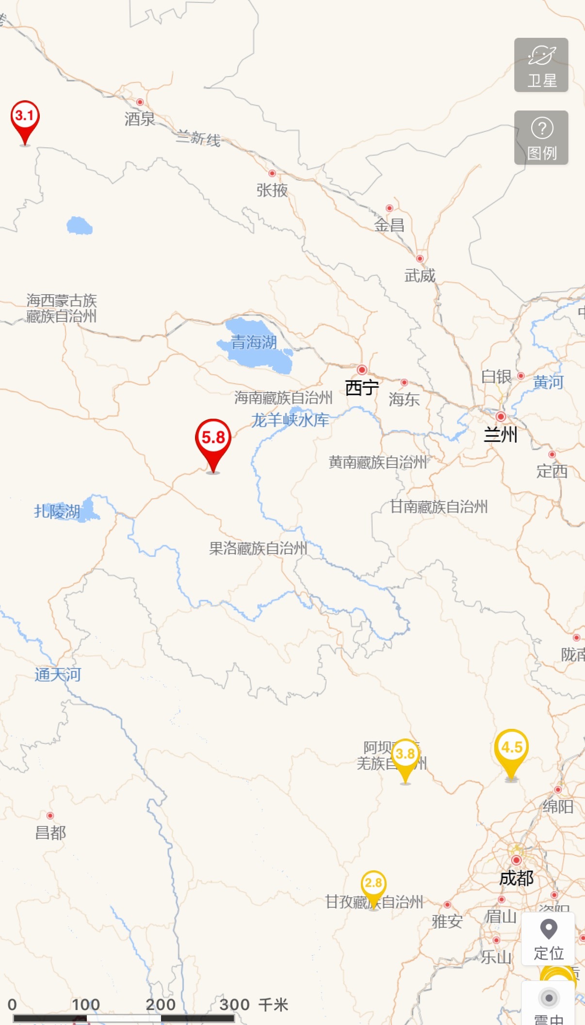 青海地震兰州震感青海兴海再发5.8级地震具体而言，是发生在青海海南州兴海县的两