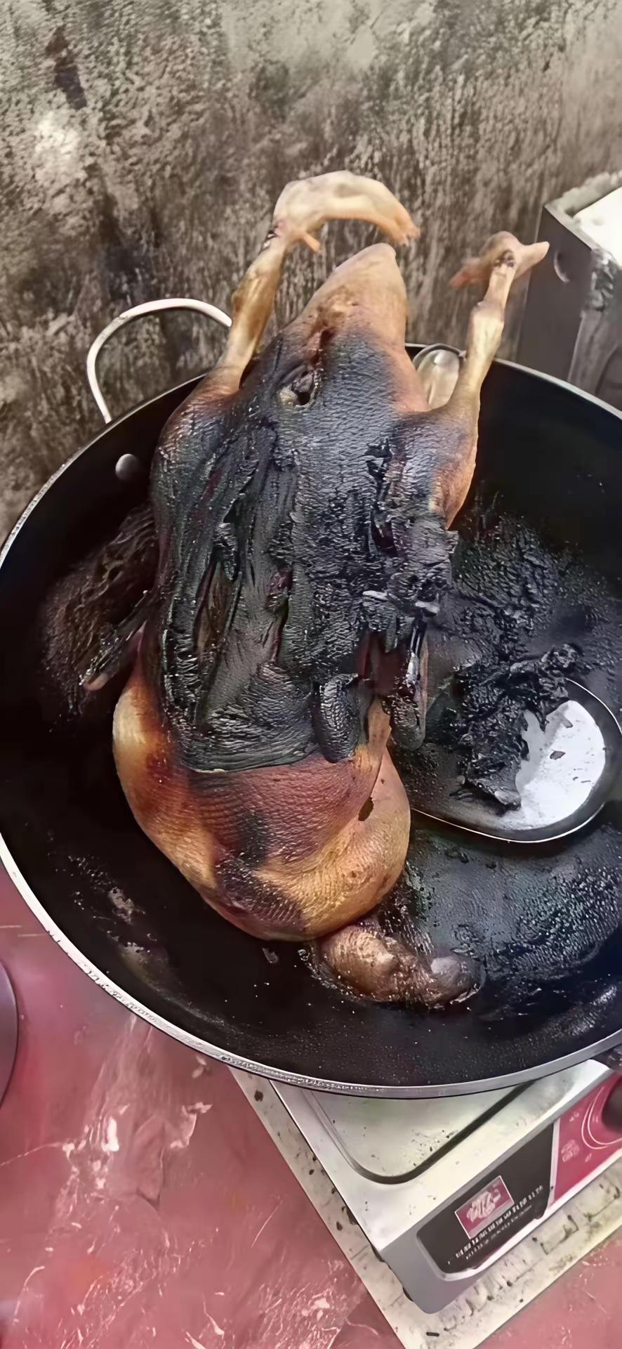 第一次做烤鸭失败了，意外中的意外