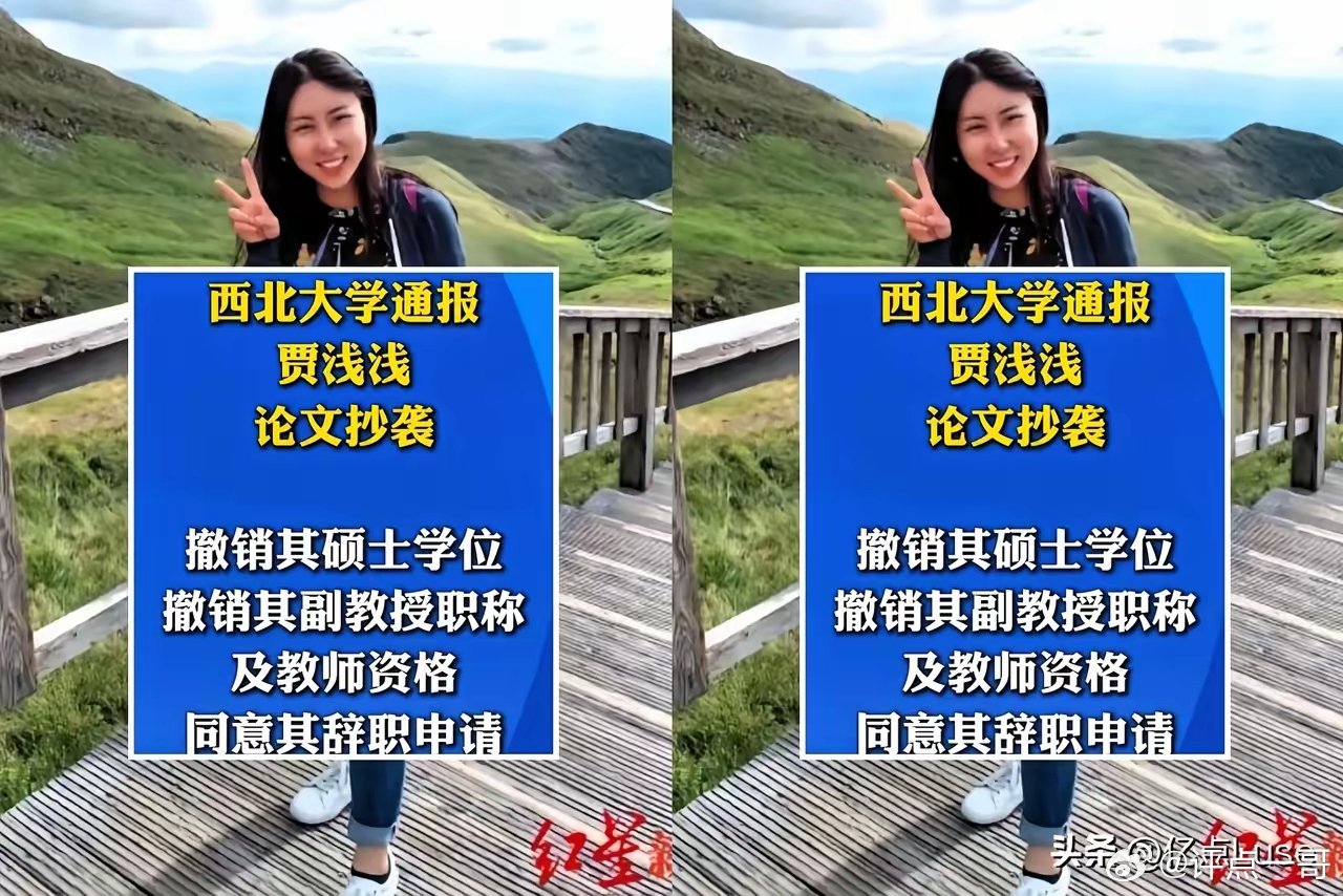 贾浅浅抄袭实锤，接下来将面临三个窘境：在文学和教育圈难以立足。硕士学位、副教授职