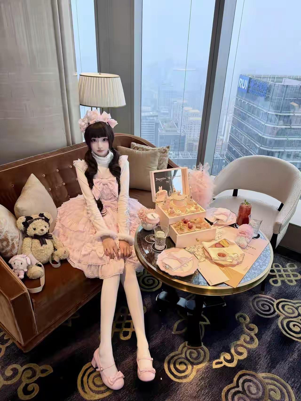 梦幻下午茶时光，甜美少女心爆棚！💖🍰🍴白丝甜系下午茶