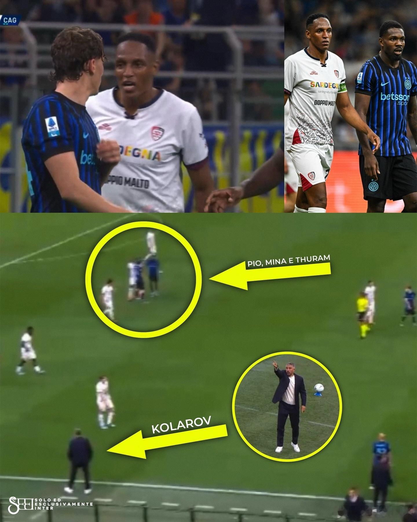 第65分钟米纳试图挑衅皮奥，图拉姆告诉米纳：“看那边，有个人想跟你聊聊。”图拉姆