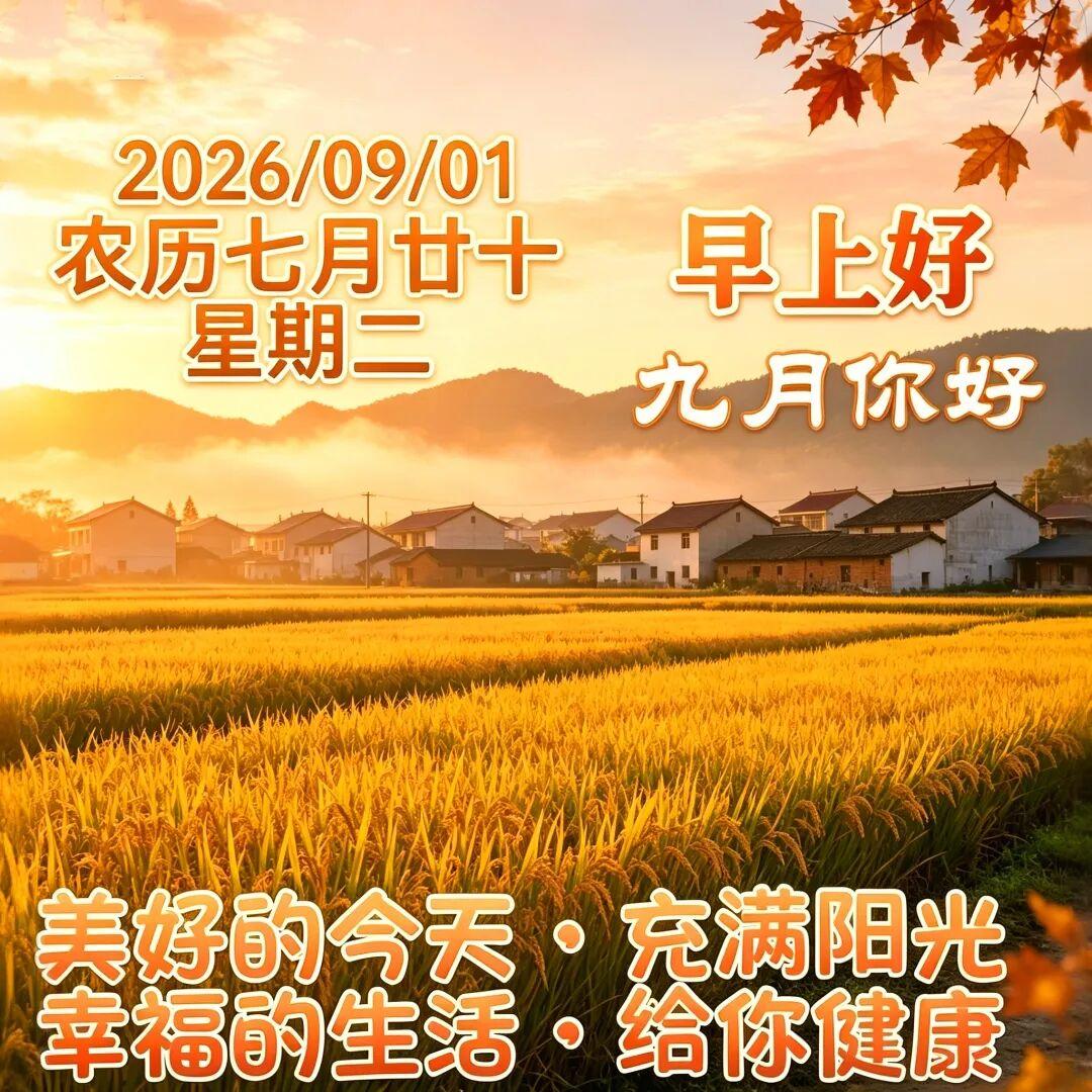 ☀️🎉💐时光荏苒，四季轮转，八月再见！九月近前，成为故事的夏天，离我们越爱越
