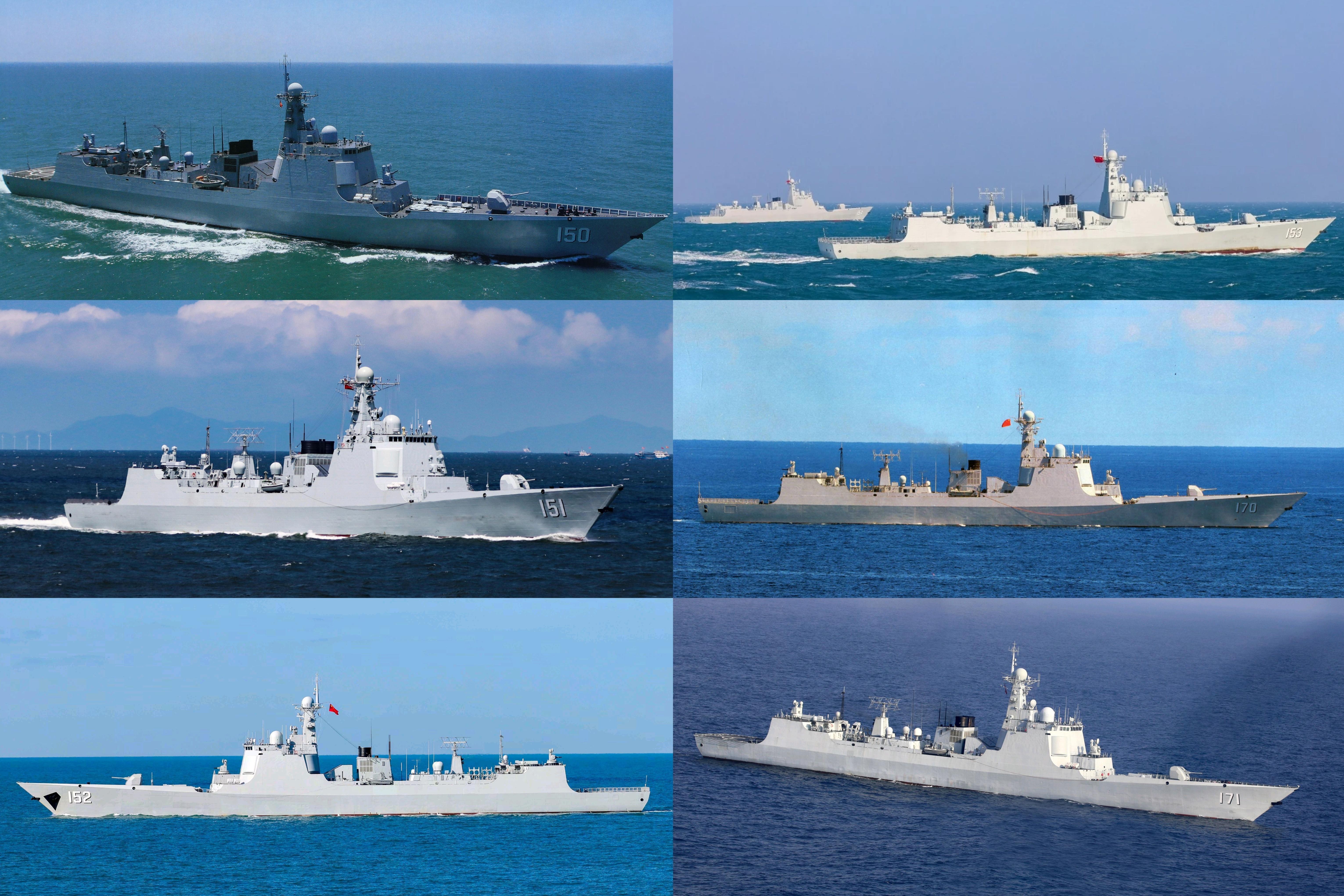 一个比较无聊的合集哈哈集齐6艘出门不带反舰弹的052C图烽火问鼎计划中国海军