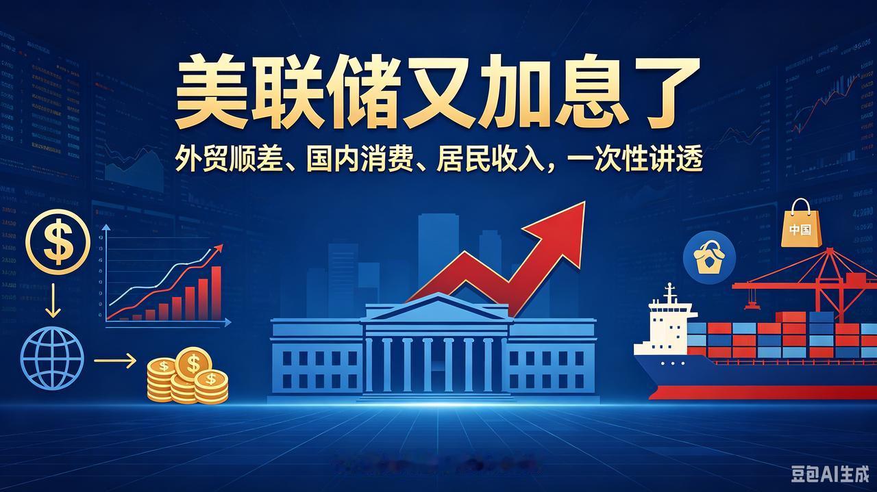 美联储又加息了，这次要割谁？外贸顺差、国内消费、居民收入，一次性讲透美联储再度