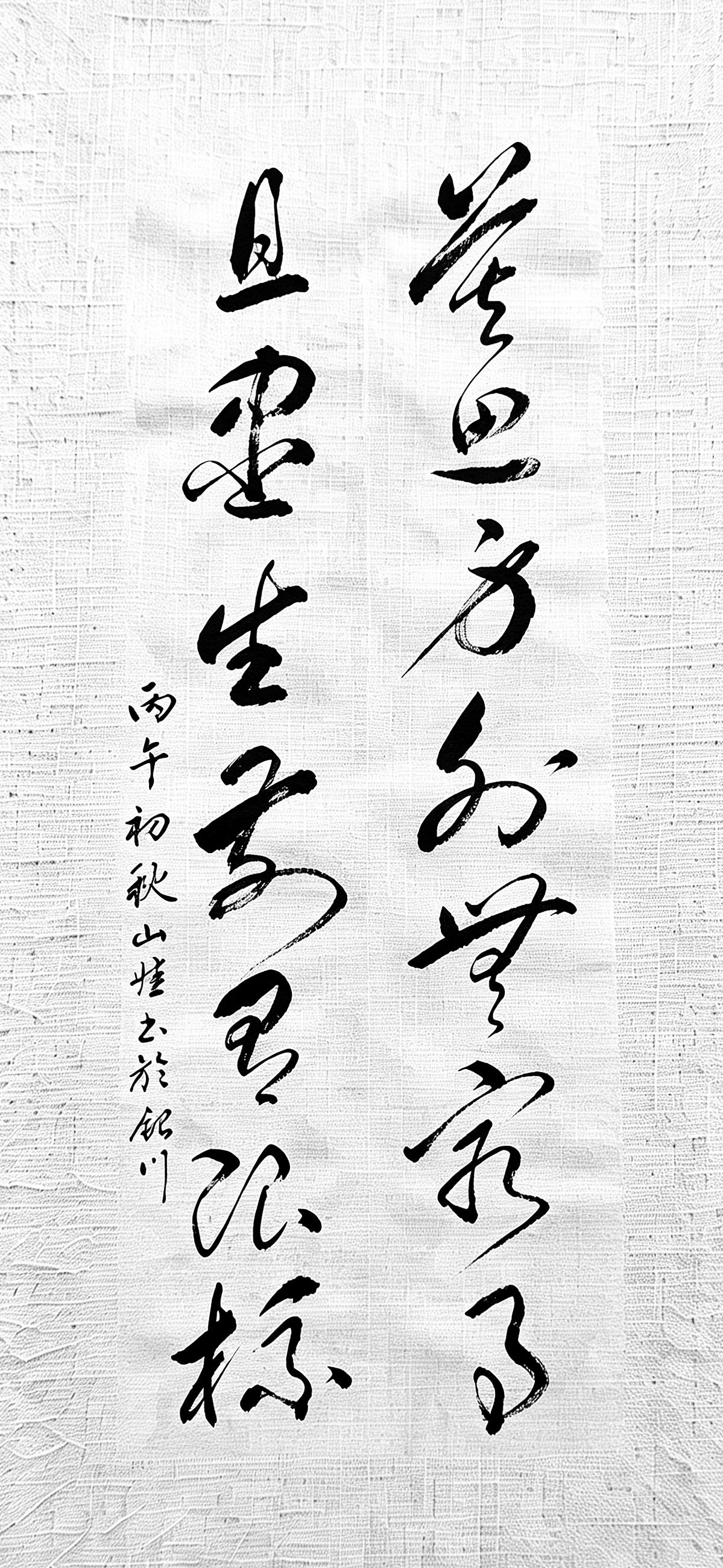 你信不？人这一生，烦恼多半都是自找的！这幅随性洒脱的草书，写的就是：莫思身外无