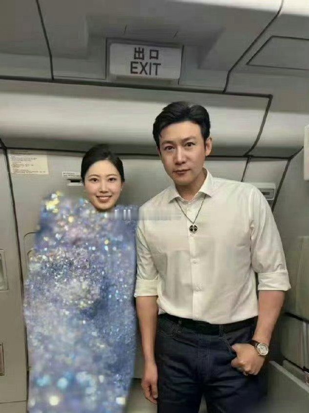 不是，空姐与陆毅的合照，空姐这衣服的马赛克是不是太离谱了啊