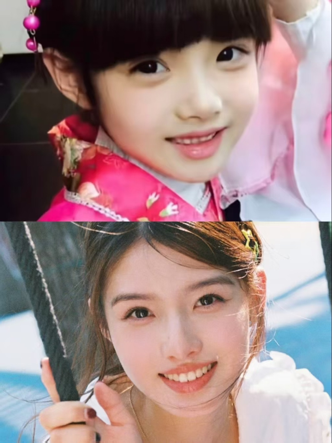 艾米应该是娱乐圈中少数从小美到大并且长相没改变过的童星了吧艾米进组几天瘦了一大