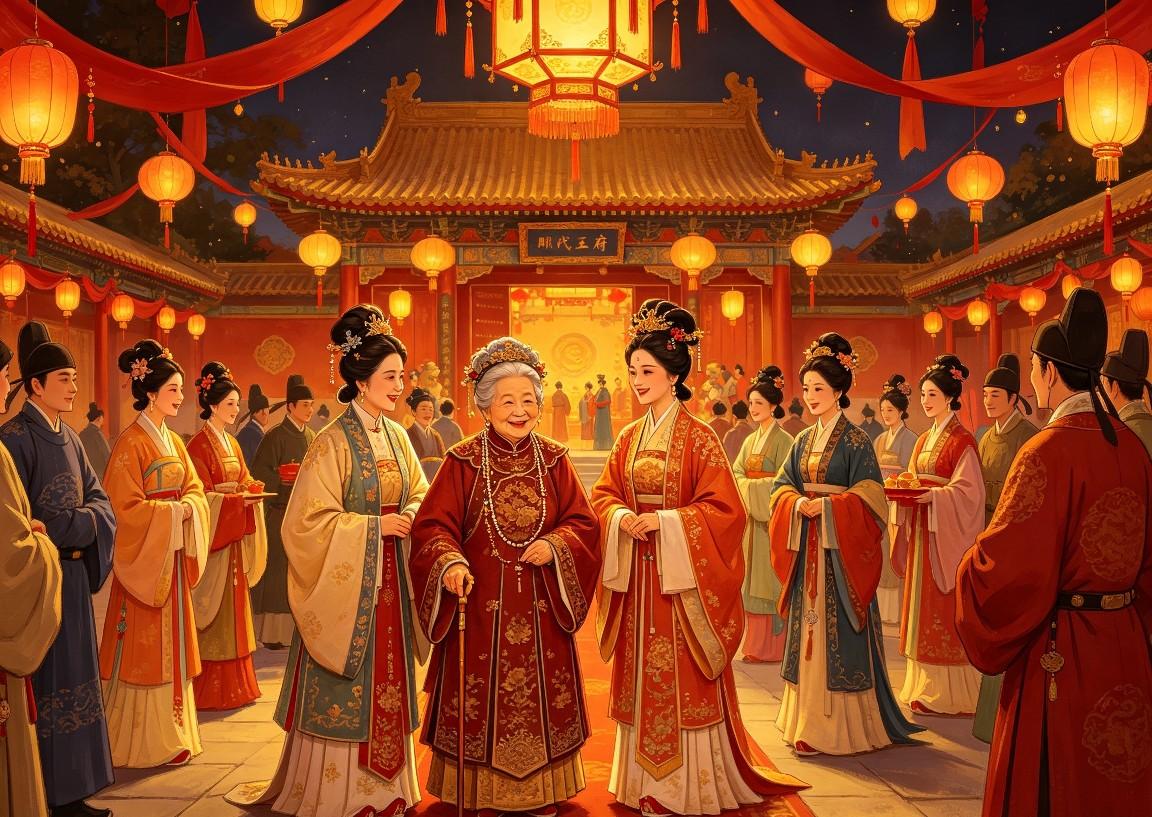 贾政过寿那天，宁荣两府搭着戏台，正热热闹闹喝着寿酒。忽然宫里来人传旨，叫贾政立