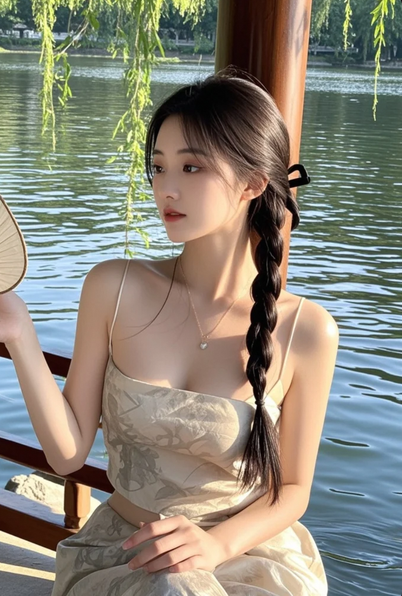 她吟诗时的声音，温柔得像湖水