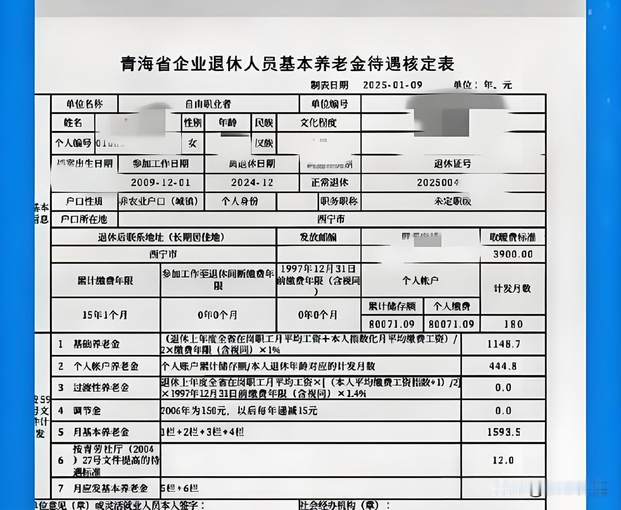 这份核定表反映的现实确实令人心酸，因为它的背后是一个“未富先老”与“积累不足”交