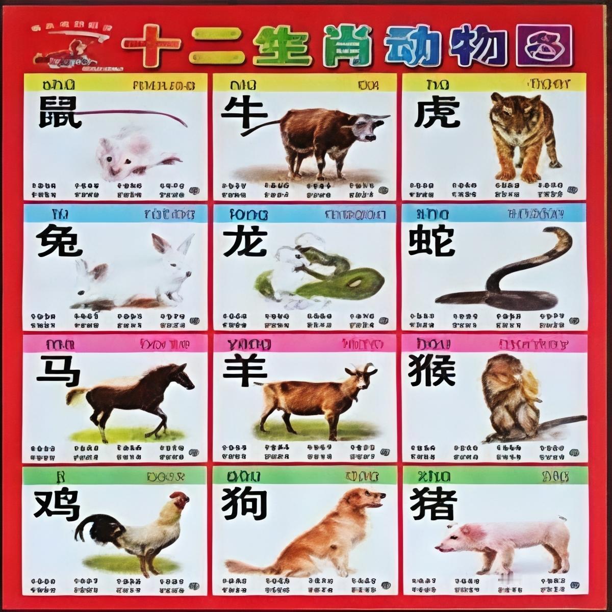 十二生肖里为何没有常见的鹅、鸭、鱼、鸟呢？四脚动物最多，鼠、牛、虎、兔、马、羊