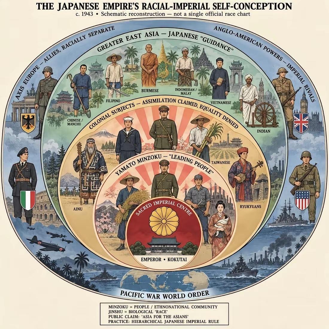 历史总有惊人的相似之处。看看1943年日本的对国家民族和国际社会认知1943年
