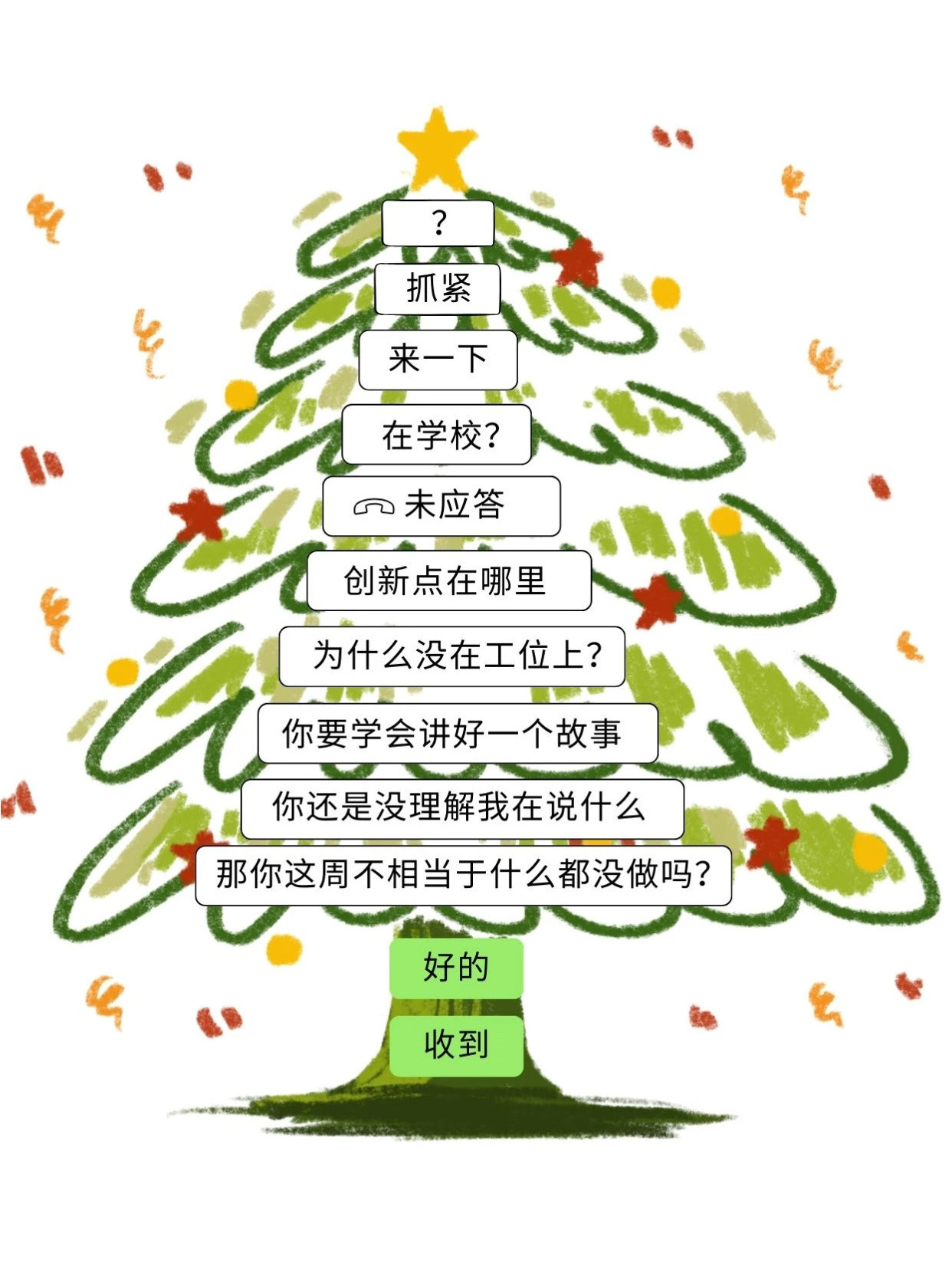 导师语录可以做颗圣诞树了