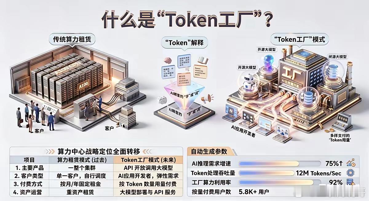 传统算力租赁毛利率20%，Token工厂50%。差在哪？不是技术，是规则。你以为