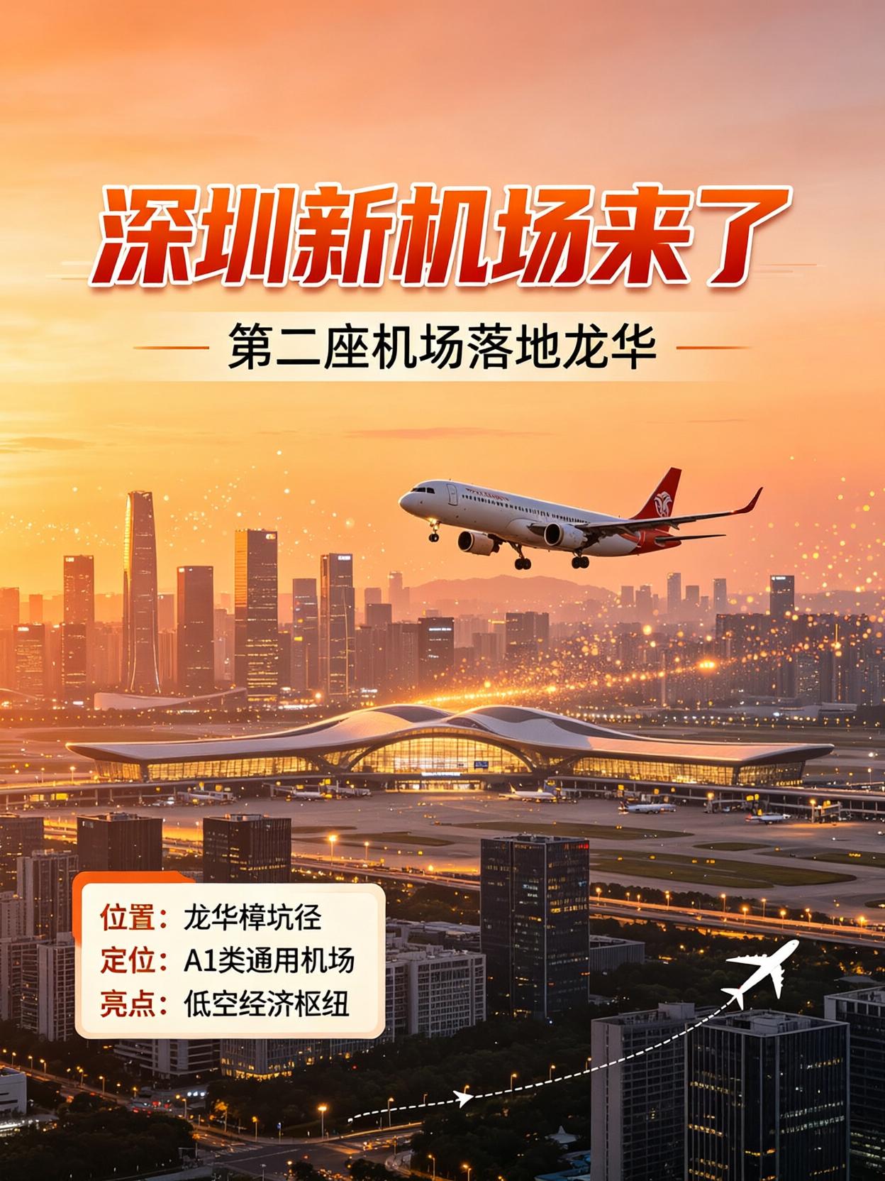 深圳要有第二座机场了✈️不再只有宝安机场！深圳龙华机场官宣落地，官方正式批复，
