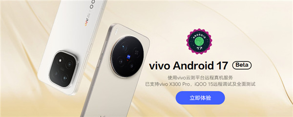 vivo开放平台正式上线Android17开发者预览版，X300Pro、iQ