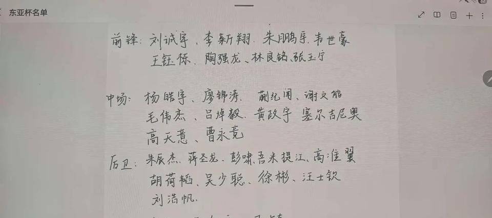 韩国国家队已经率先公布了参加东亚杯的球员名单，没有海外留洋球员，清一色的韩国本土