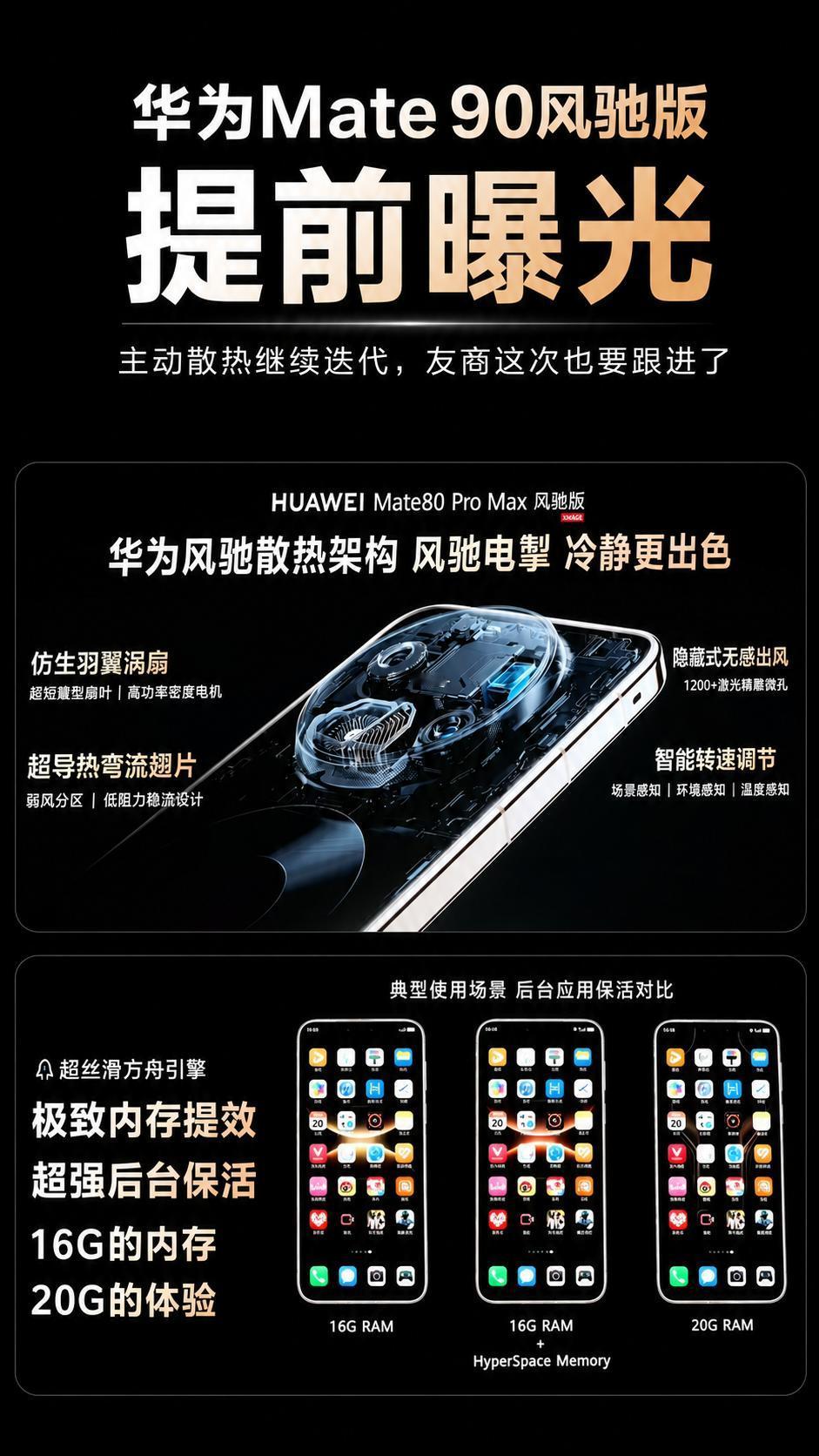 华为Mate90系列还没正式发布，风驰版的消息已经悄咪咪传开了～最新爆料说