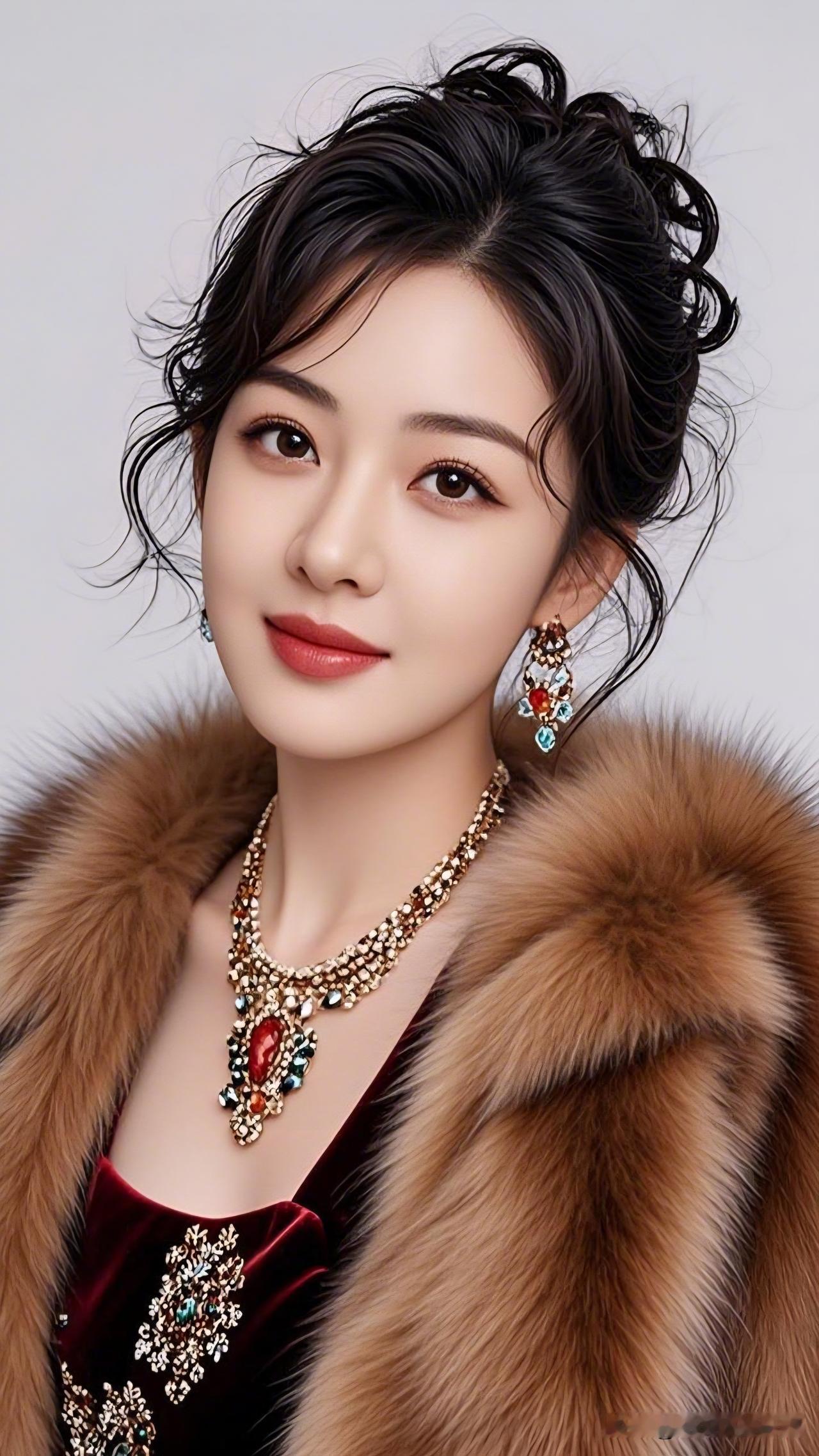 红衣美人，笑靥如花。贵气的人会有什么气场优雅红毯风，华丽珠宝配饰，尽显高贵气质