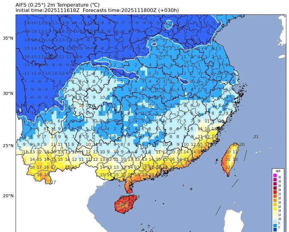 下半年以来最强寒潮真的来了！霜冻线南下至11月17日上午，寒潮前锋已经抵达四川