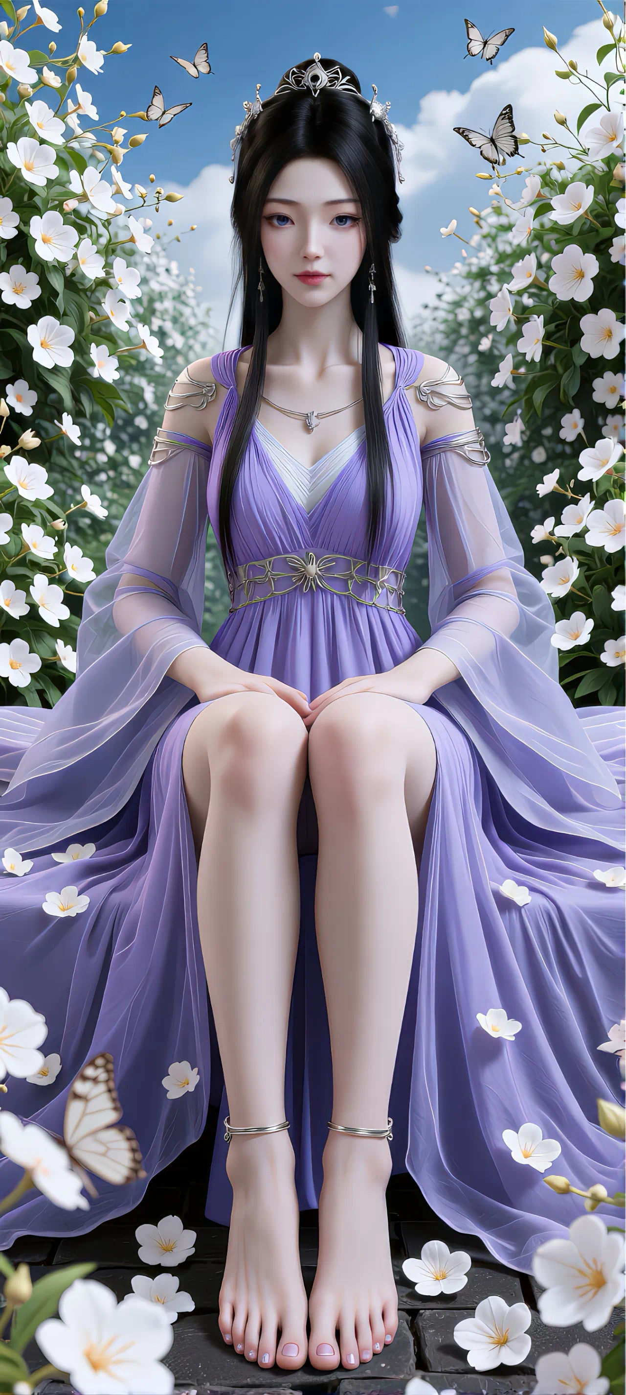 凡人修仙传紫灵仙子【精美壁纸】紫纱轻抚最美人！国产动漫​​​