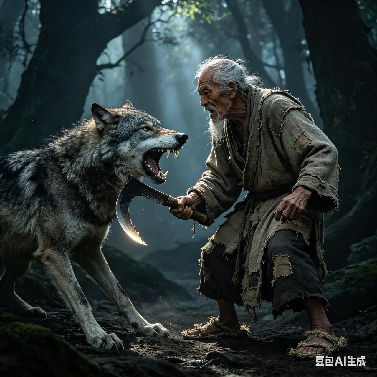 明朝万历年间，虾公岭下有个老樵夫。一日上山砍柴，又困又乏，便倒在一棵大树下歇息，