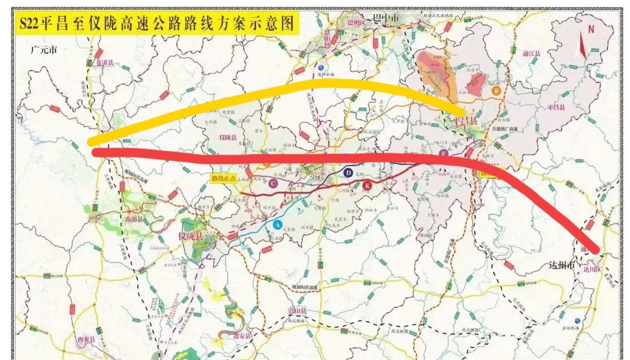 明明阆中经金城马鞍过平昌到达州是最直的线路，偏要绕道仪陇蓬安营山到达州，达州经平