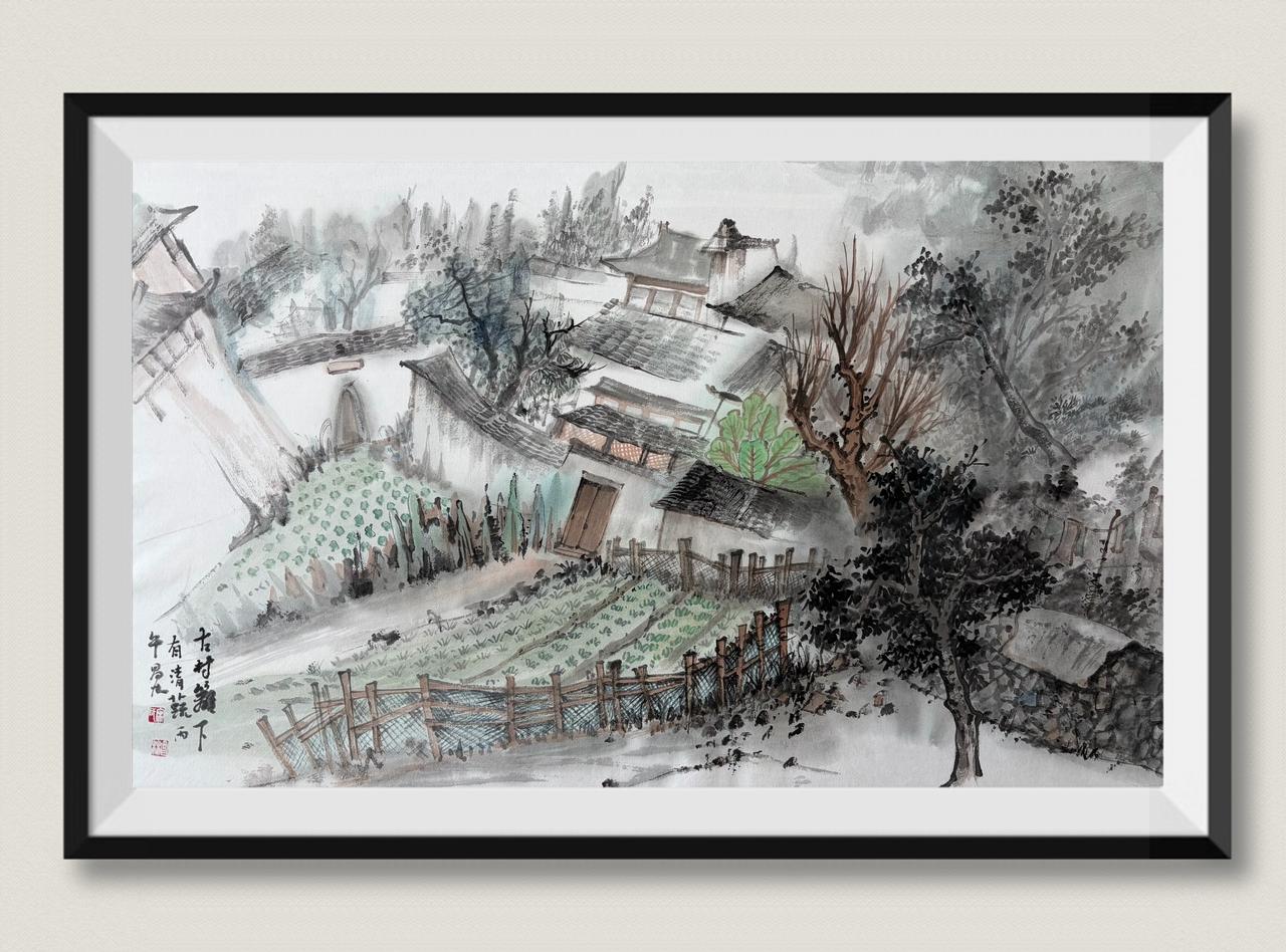 宋昌林山水写生文人画境学习传统山水画论国画古意氛围感的营造画画小院绘春，墨