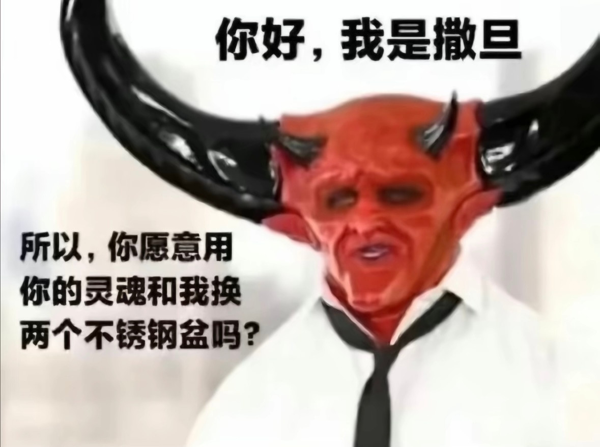 谁不想鸡头白脸的拿灵魂换两个不锈钢盆