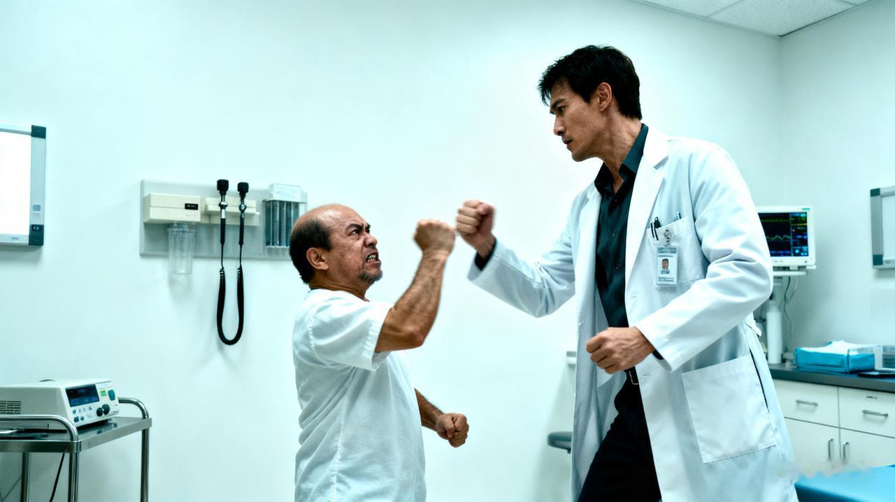 我们有一个医生，男性，身高185。有天他在诊室和病人发生了争吵。“我想开2盒