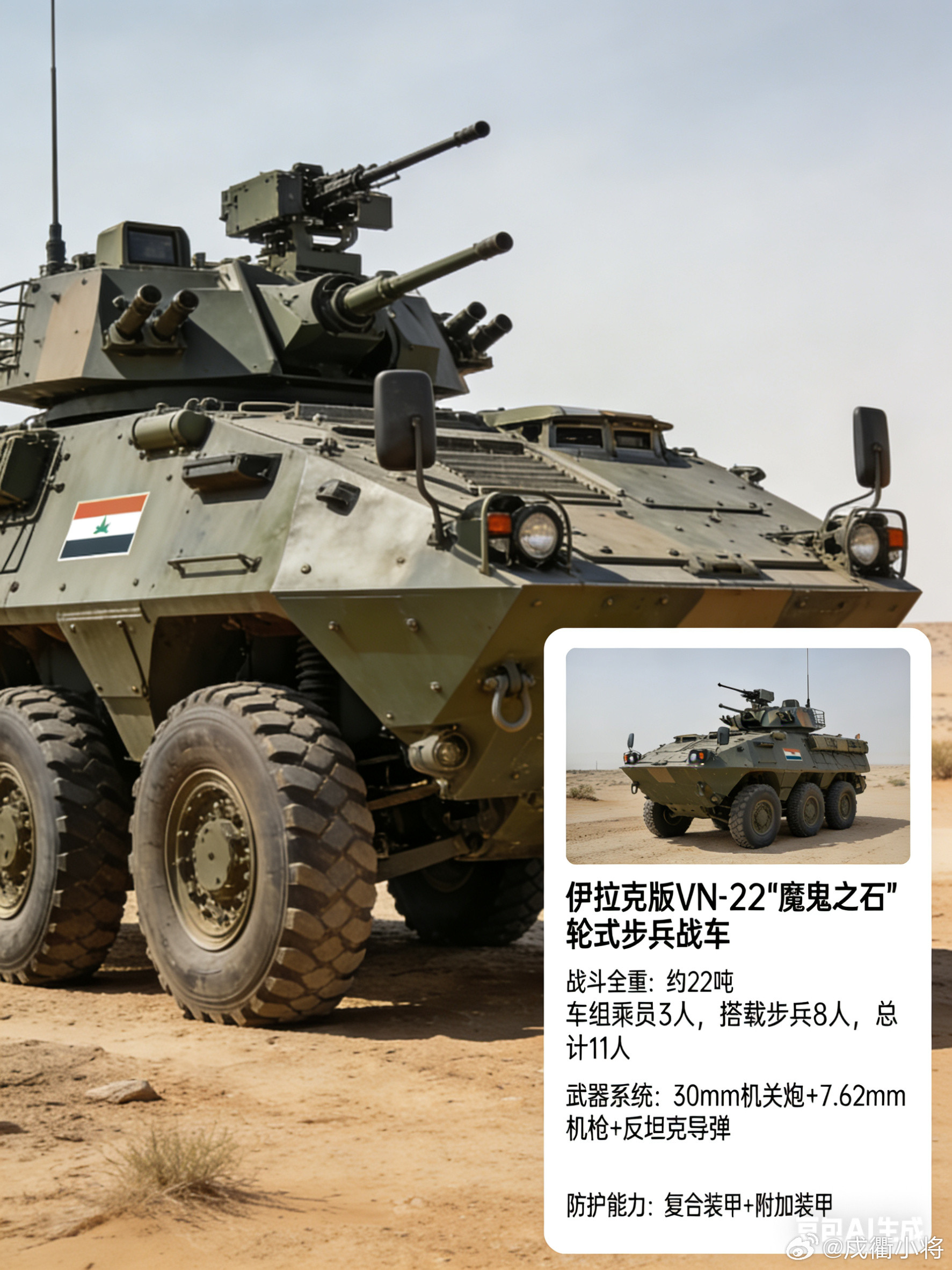 伊拉克版VN-22绰号“魔鬼之石”，是2024年伊拉克依托中国北方工业技术，在本