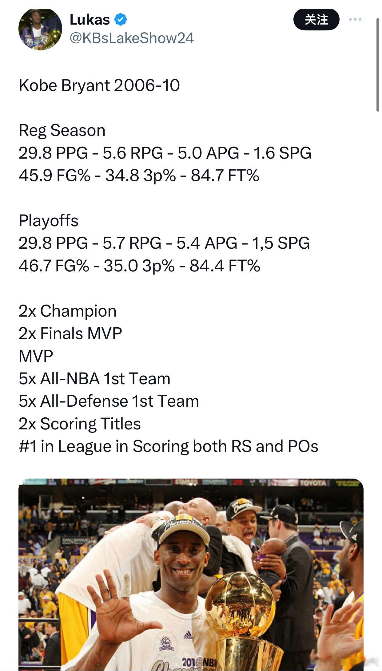 2006-2010年的科比​​​