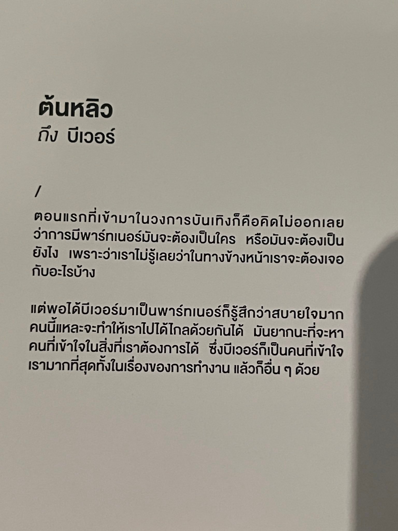 刚进入娱乐圈的时候，我完全想不出来搭档会是谁，或者搭档应该是什么样的，因为我完全