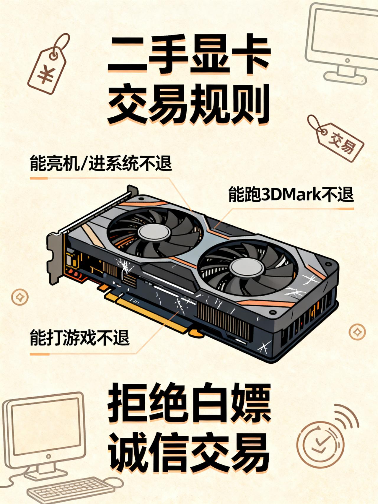 二手显卡圈的硬核规则，专门挡住白嫖党！我在闲鱼卖了3年二手显卡，定了个所有人都