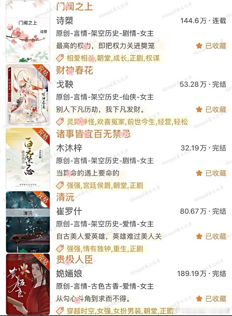 宝藏小说推荐官文笔很好的古言权谋、朝堂智斗、江湖武侠、探案仙侠文，大部分我都看