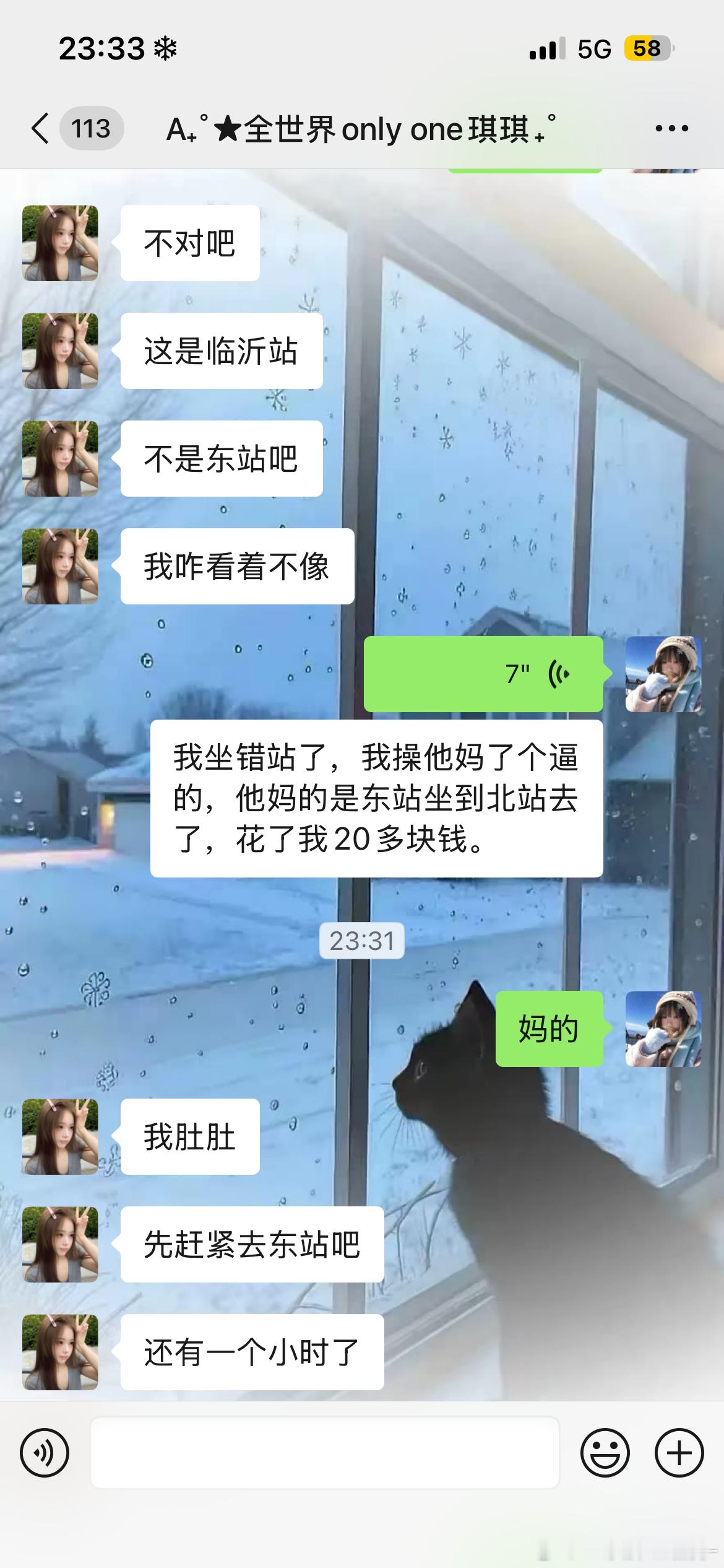 猪脑气死我了[哭哭][哭哭][哭哭]打车去错站了我哭了都​​​