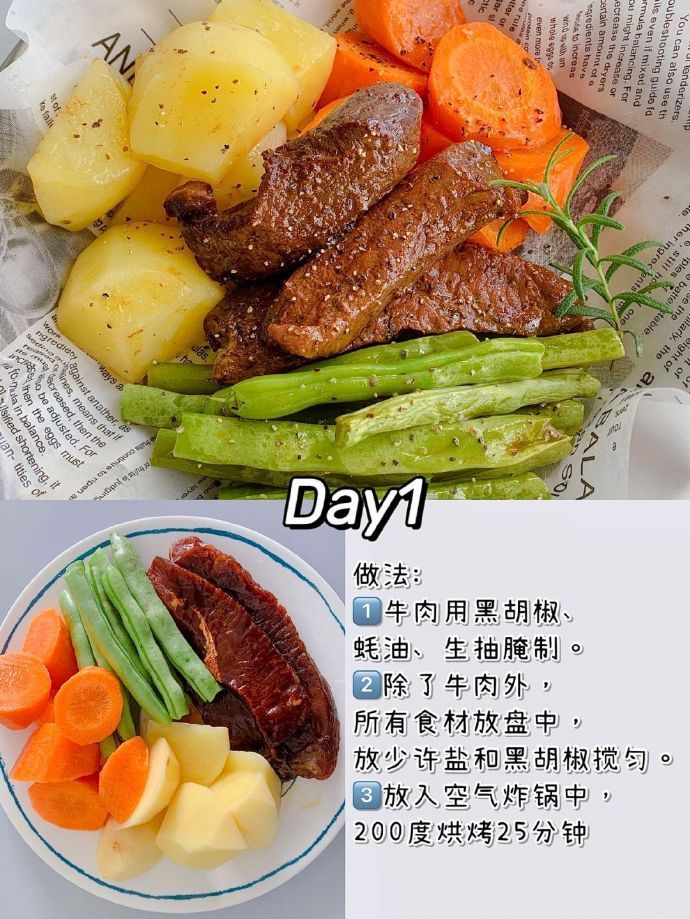 懒人1周减脂餐‼️低卡好吃🌈简单0⃣️失败​​​