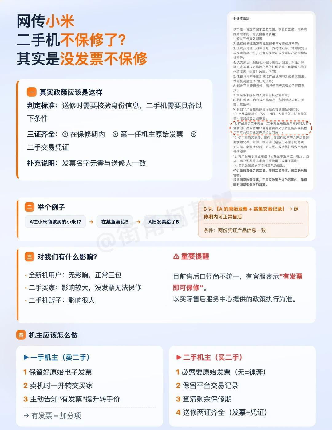 网传小米二手机不保修了？是没发票不保修最近刷到了“小米二手机不再保修”的消