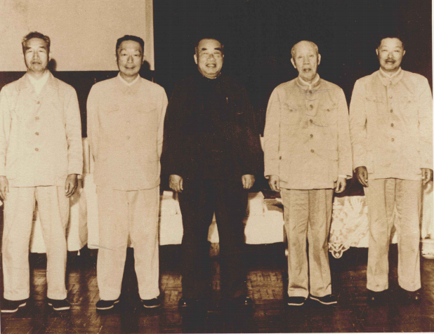 1966年3月5日，为庆祝董必武八十大寿，四位元帅罕见同框。