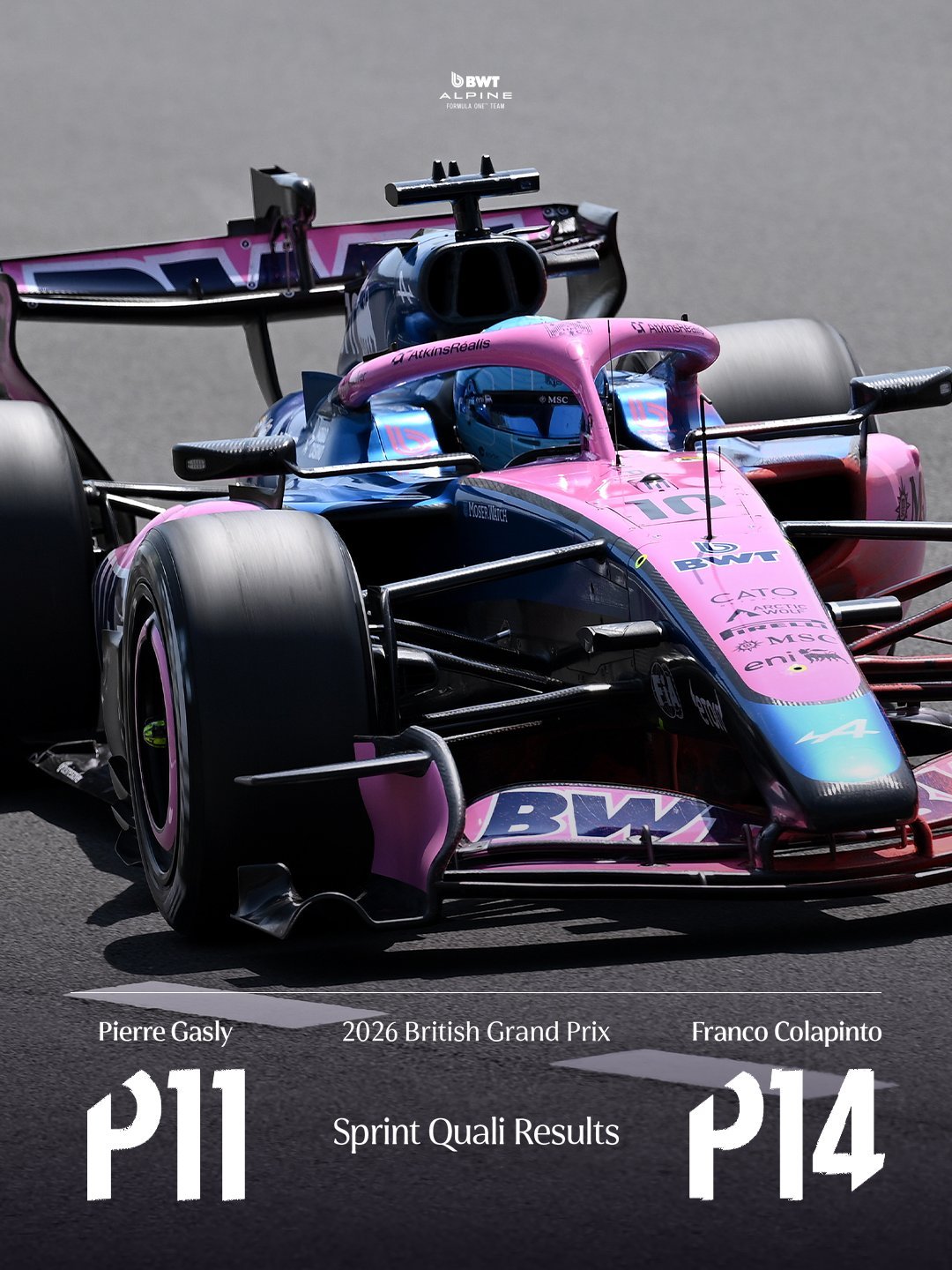 2026赛季F1英国🇬🇧大奖赛冲刺赛排位赛结束🔚主场作战的法拉利车队车手