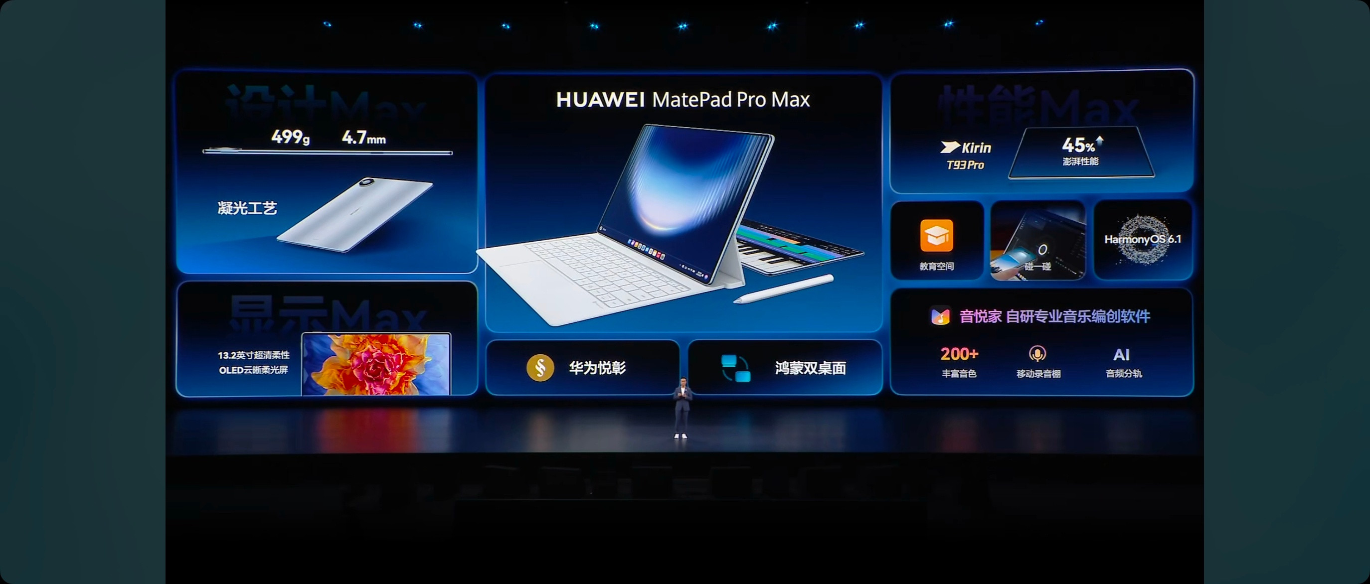 华为最高端平板电脑发布，MatePadProMax，搭载麒麟T93Pro