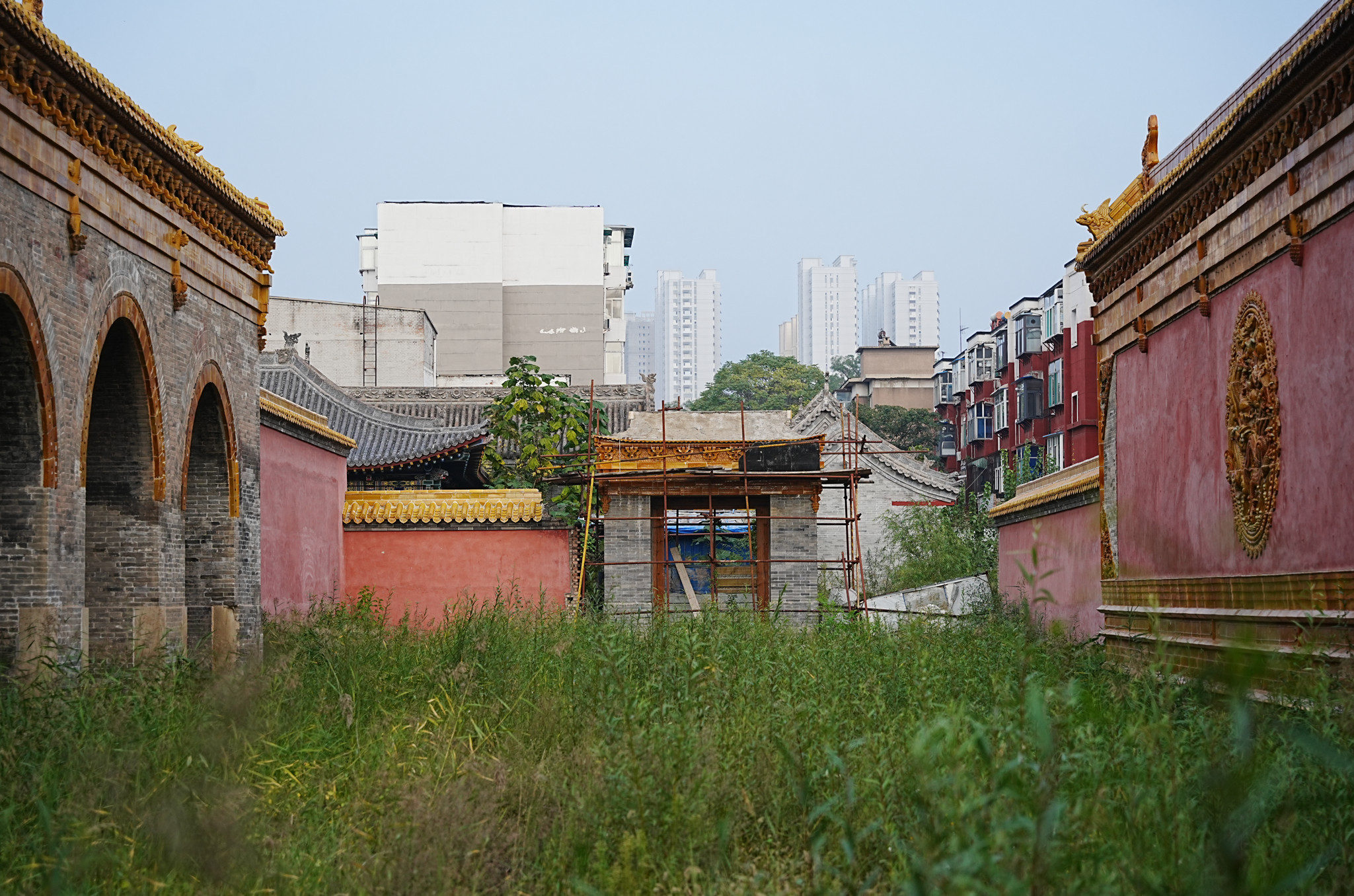 太原皇庙修缮重建，最莫名其妙的修缮与最莫名其妙的停工。太原皇庙据网上