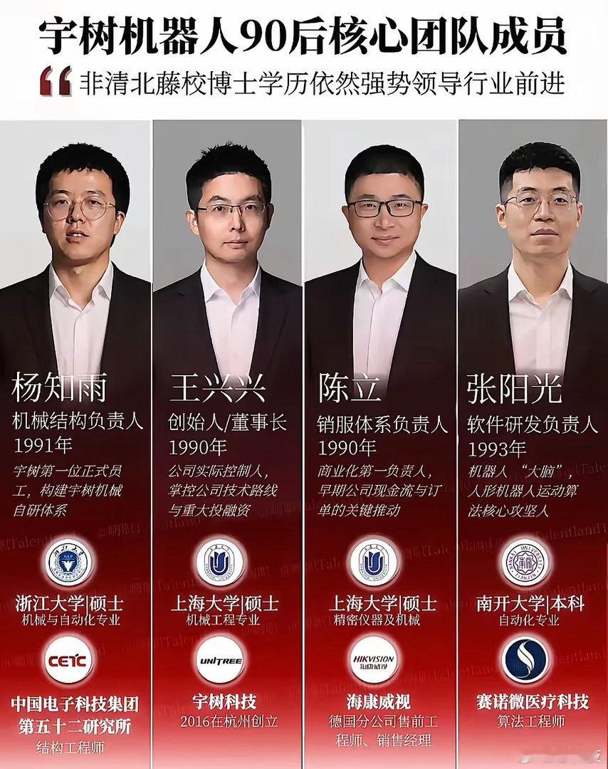 这创始人在前司都是小卡拉米....在宇树直接就到高管了