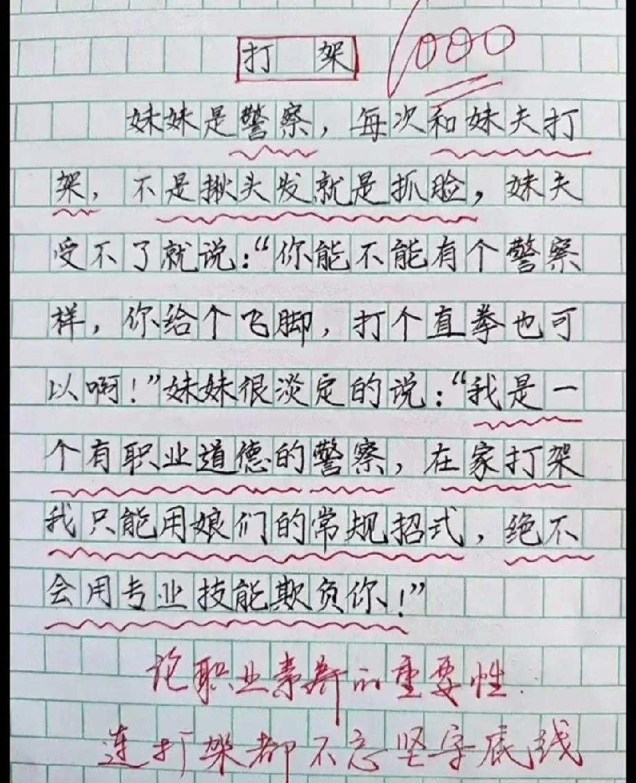 笑到打鸣！警察妹妹打架只用“娘们招式”，这职业操守我给满分！